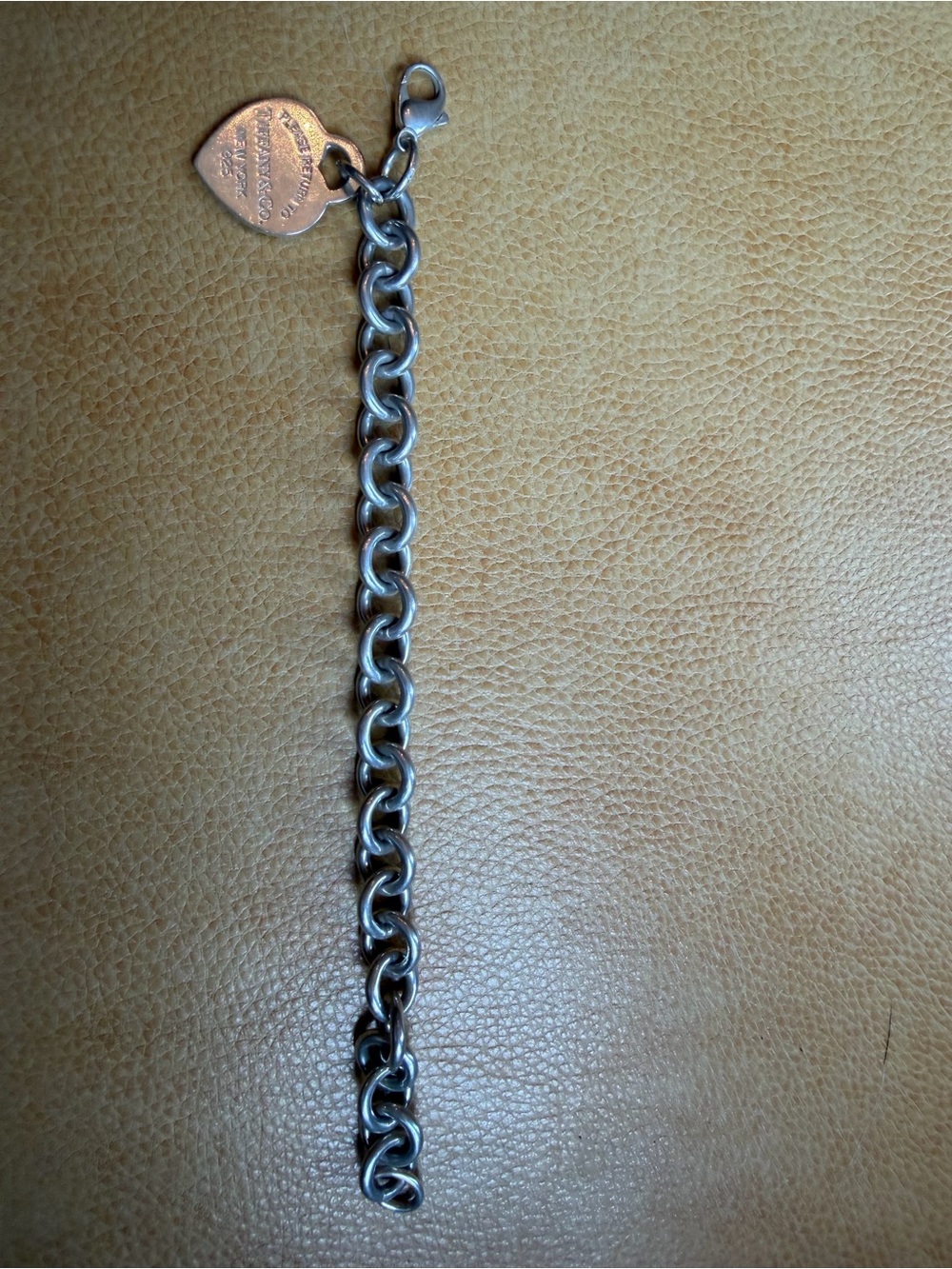 Tiffany & CoSilver Chain Link Bracelet with Heart Charm - Women Accessories